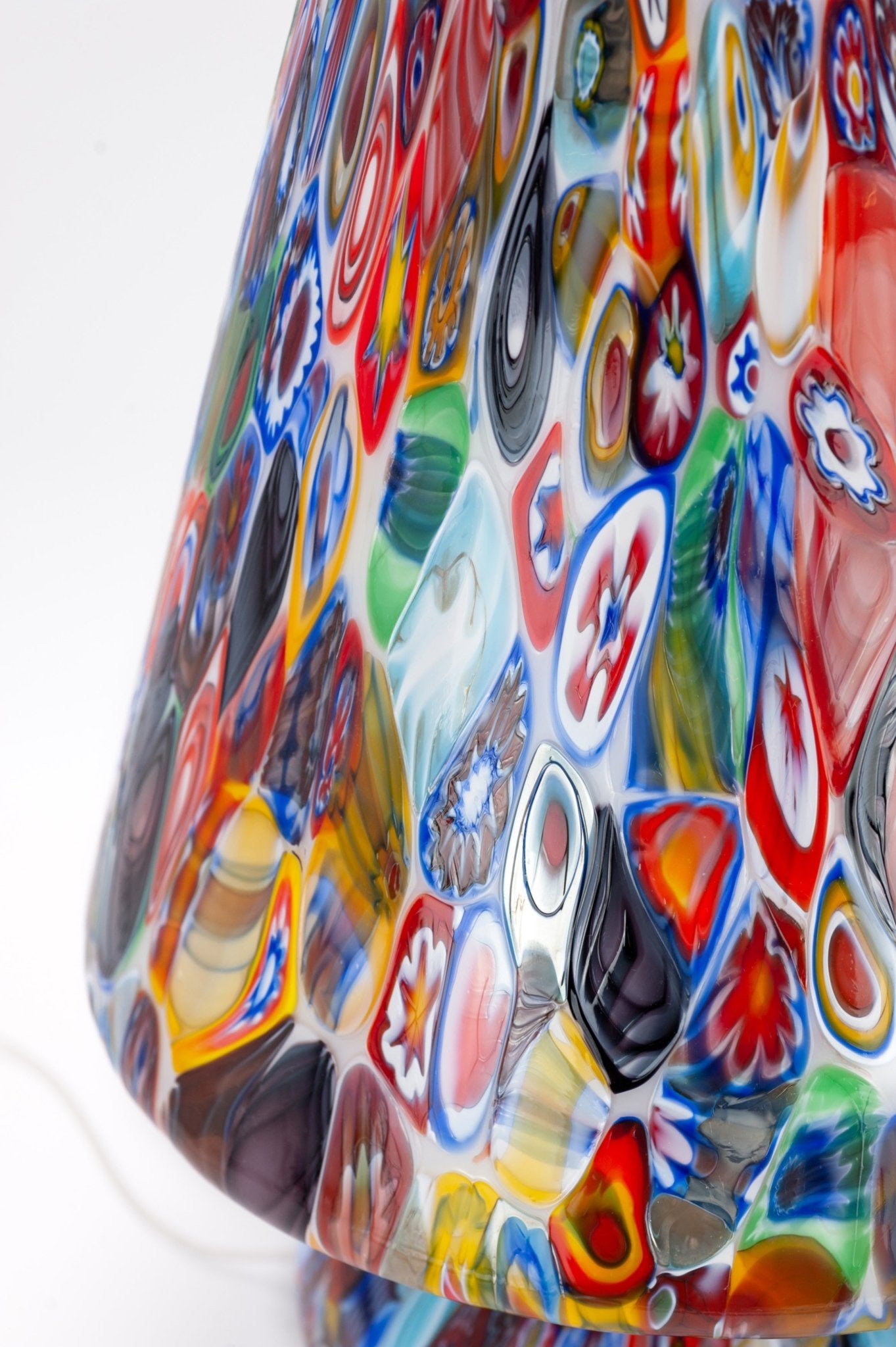 Candy Murano glass Mushroom table lamp Murrina