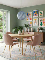 Candy Murano glass sphere pendant lamp light blue swirl D30