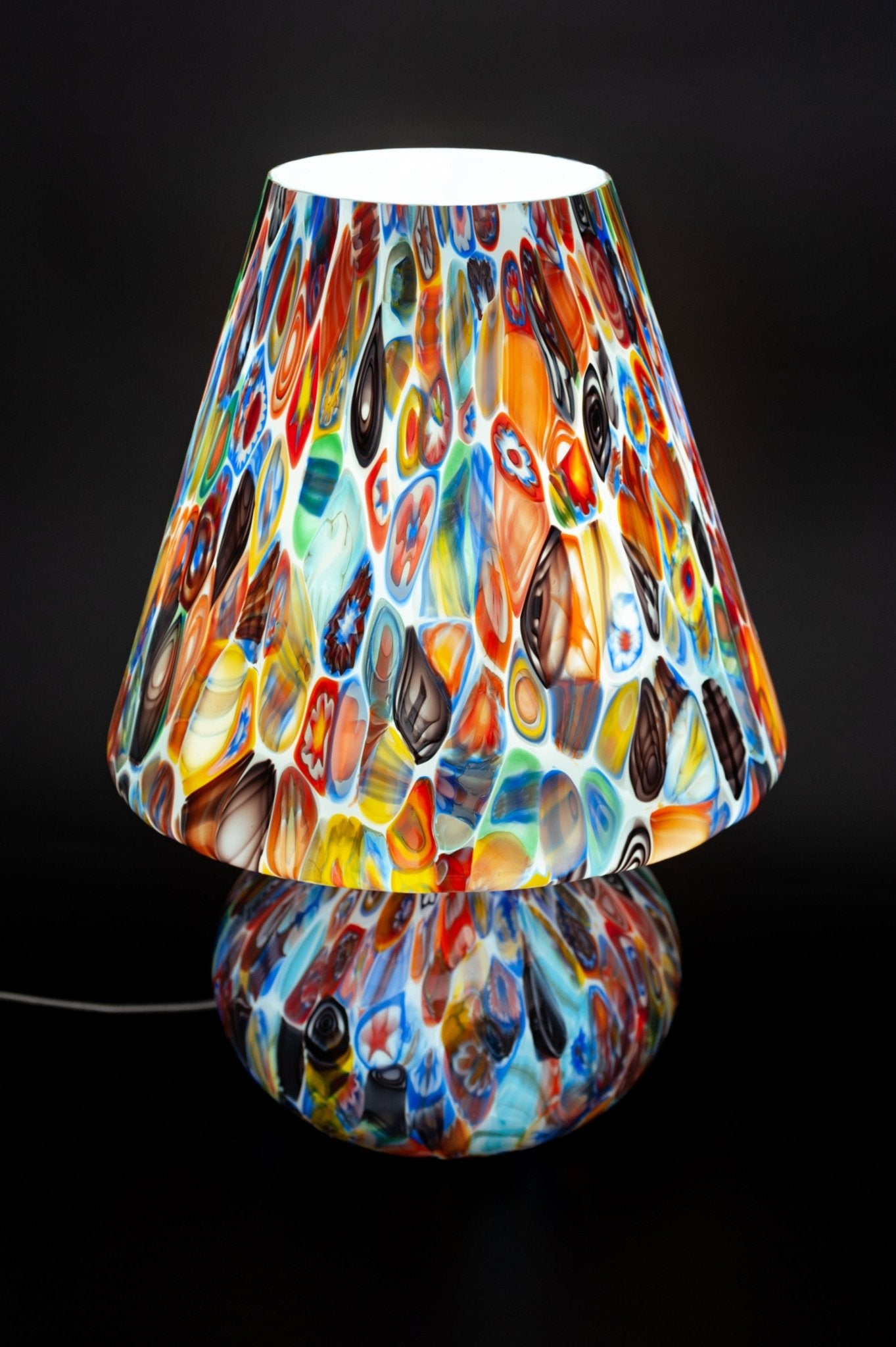 Candy Murano glass Mushroom table lamp Murrina