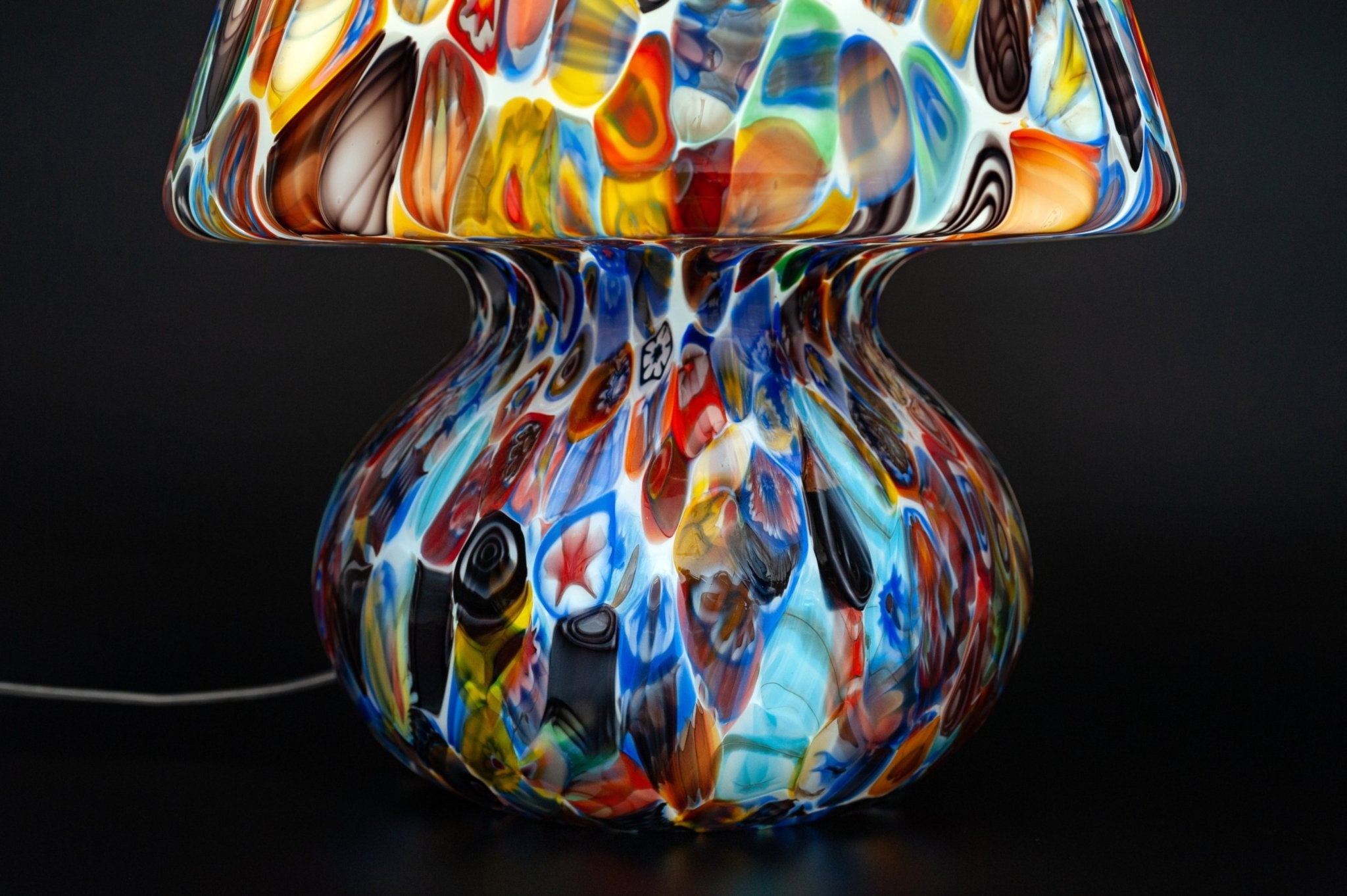 Candy Murano glass Mushroom table lamp Murrina