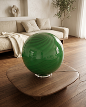 Candy Murano glass sphere table lamp forest swirl D40
