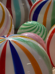 Candy Murano glass sphere table lamp "Arlecchino" straight D30