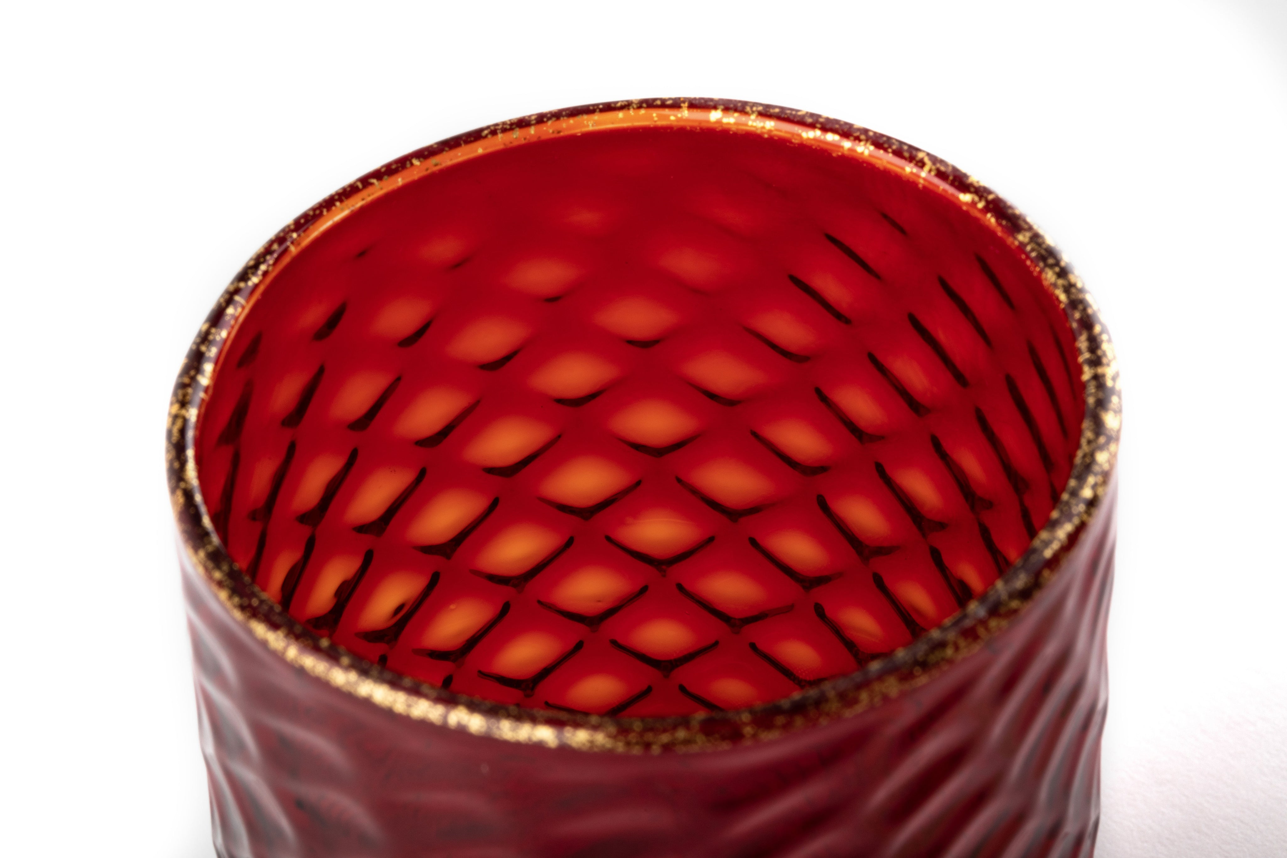 Set di 6 bicchieri "Rosso Rubino Tola Goti"