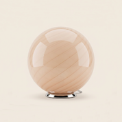 Candy Murano glass sphere table lamp peach swirl D40