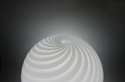 Candy Murano glass sphere table lamp white swirl D40