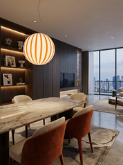 Candy Murano glass sphere pendant lamp coffee and milk straight D40