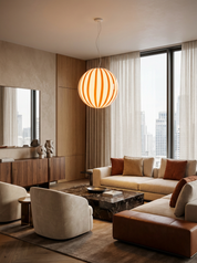 Candy Murano glass sphere pendant lamp coffee and milk straight D40