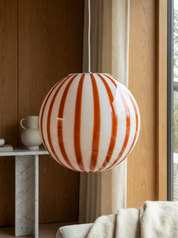 Candy Murano glass sphere pendant lamp coffee and milk straight D40