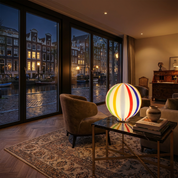 Candy Murano glass sphere table lamp "Arlecchino" straight D30