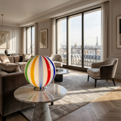 Candy Murano glass sphere table lamp "Arlecchino" straight D30