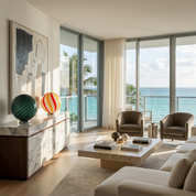 Lampada da tavolo Candy a sfera in vetro di Murano verde salvia a spirale D30