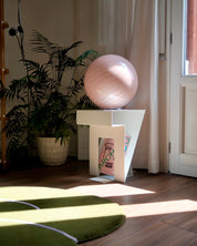 Candy Murano glass sphere table lamp peach swirl D40 Outlet