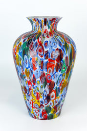 Anfora in Vetro di Murano con Murrine Millefiori, 37 cm