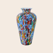 Vaso Anfora in Vetro di Murano con Murrine Millefiori, 48 cm