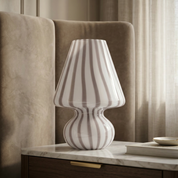 Lampada da tavolo fungo in vetro di Murano Candy lavanda