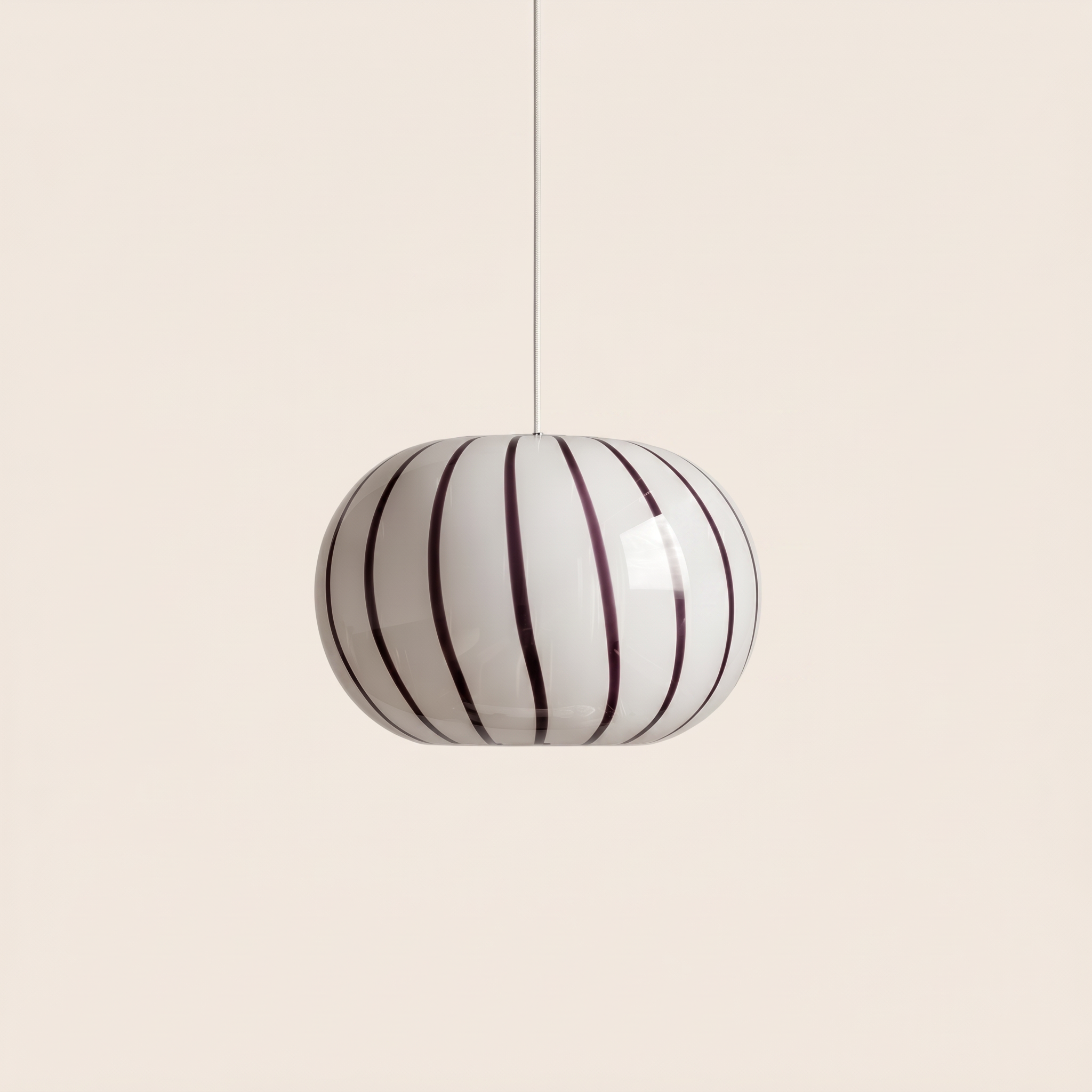 Candy Murano glass oval pendant lamp berry D28