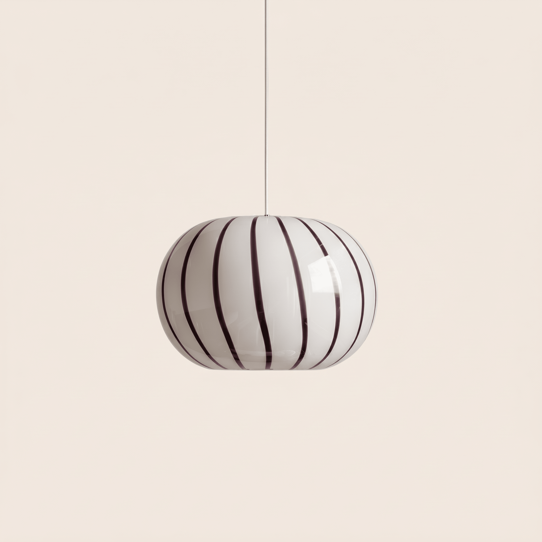 Candy Murano glass oval pendant lamp berry D28