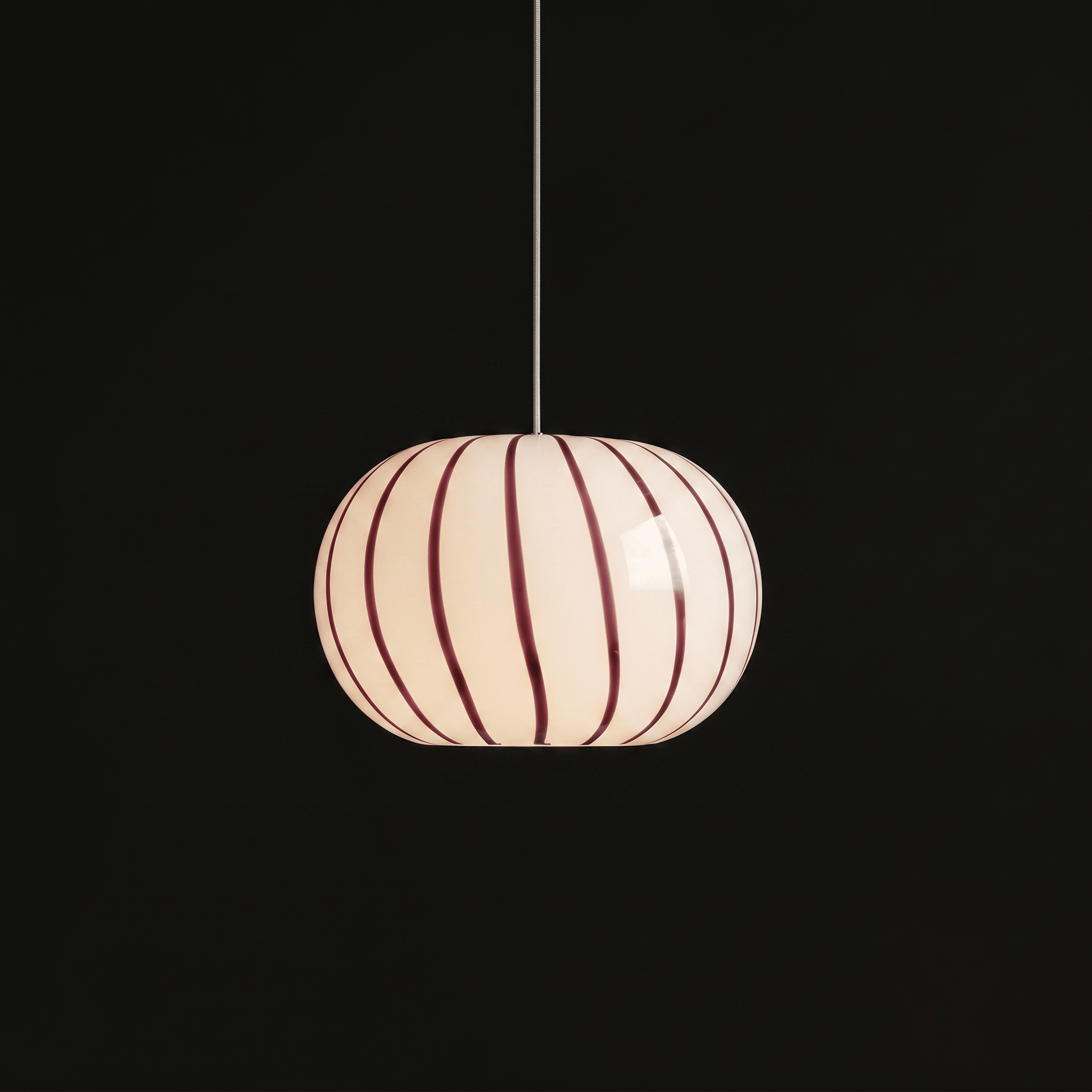 Candy Murano glass oval pendant lamp berry D28