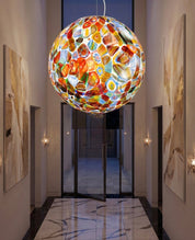 Murano glass sphere "Murrina" pendant lamp D30