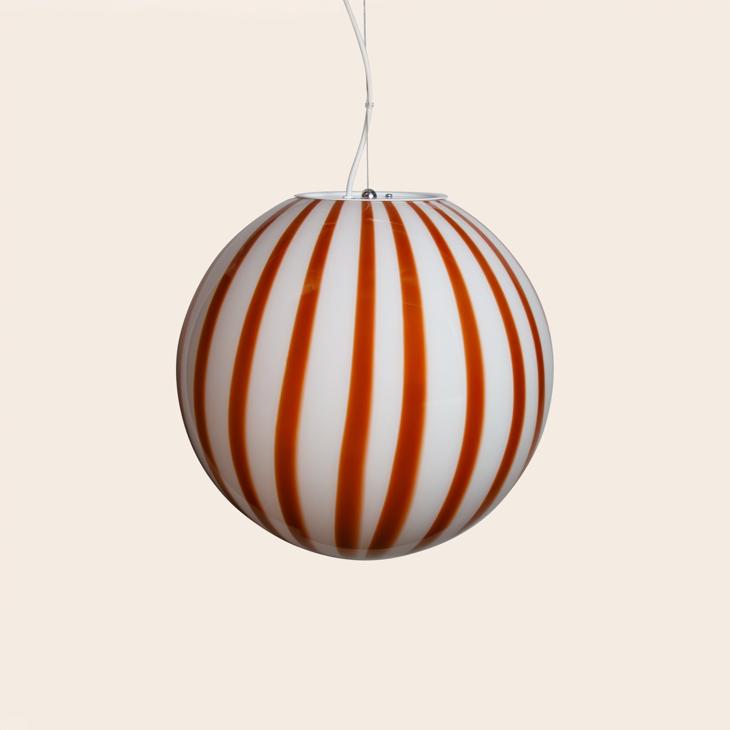 Candy Murano glass sphere pendant lamp coffee and milk straight D40