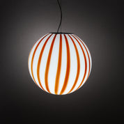 Candy Murano glass sphere pendant lamp coffee and milk straight D40