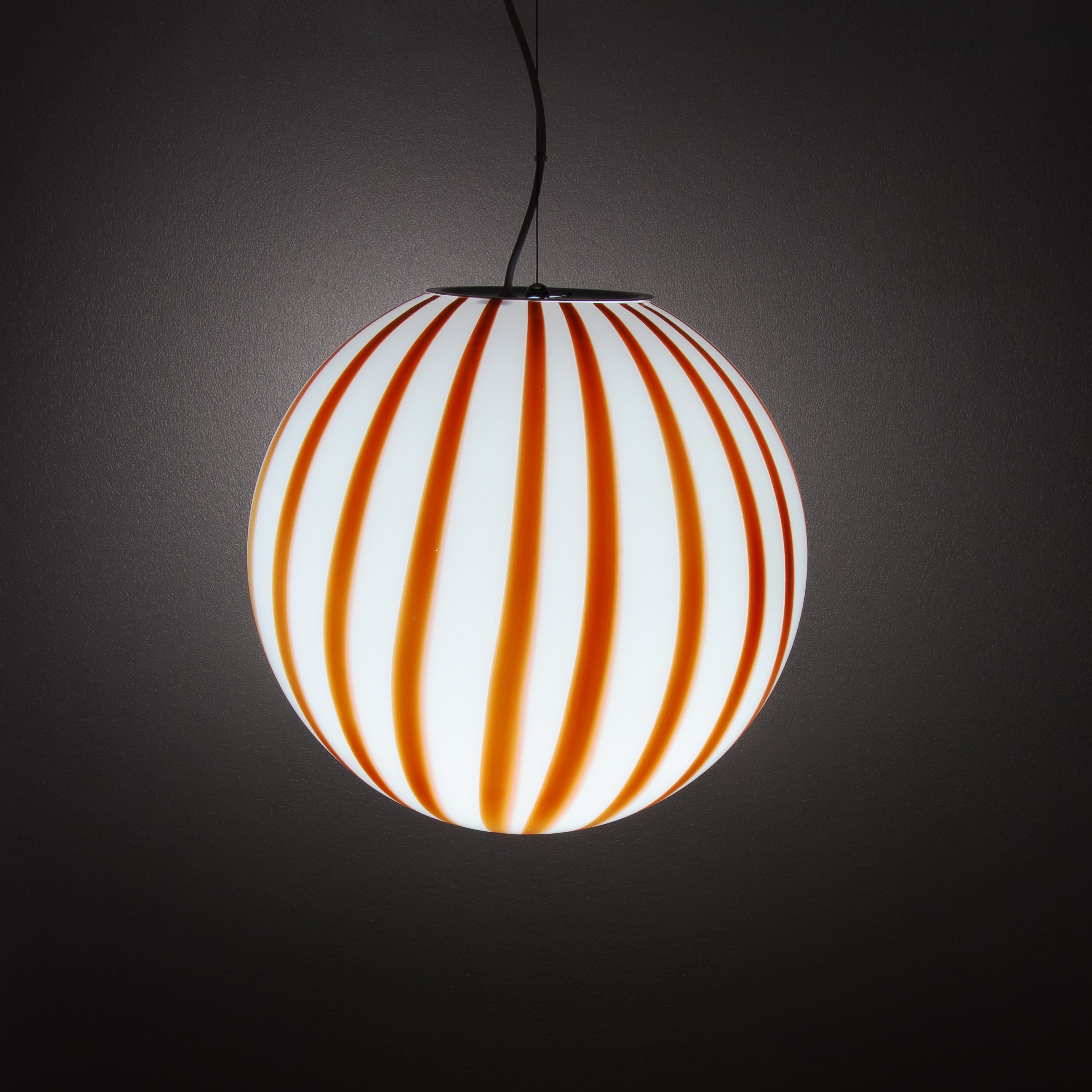 Candy Murano glass sphere pendant lamp coffee and milk straight D40