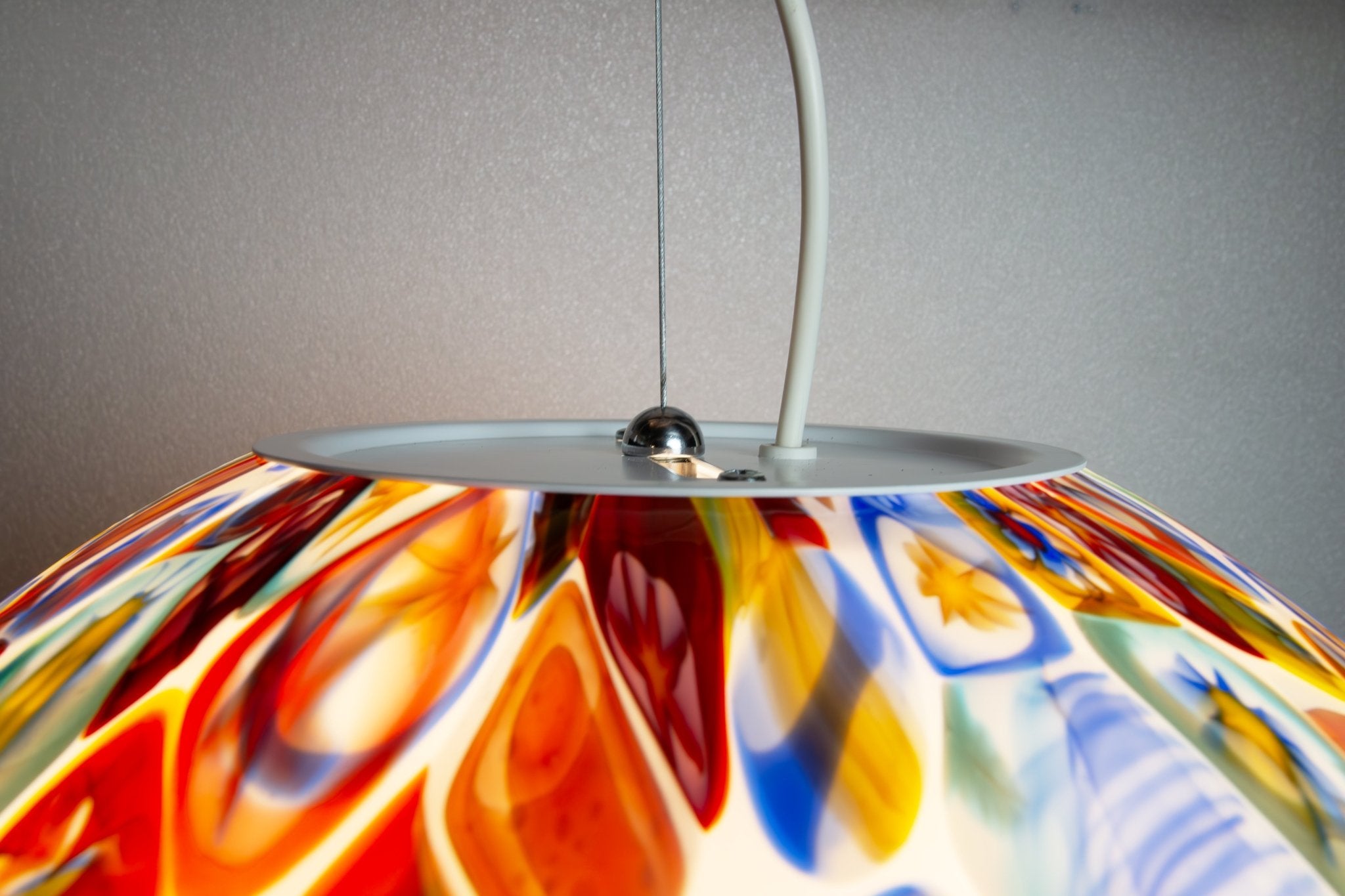 Murano glass sphere "Murrina" pendant lamp D40