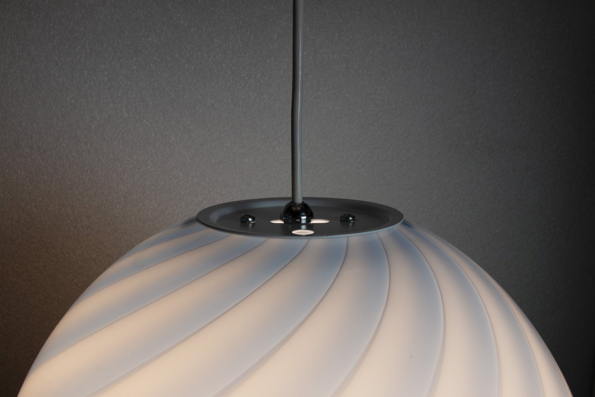Candy Murano glass sphere pendant lamp light blue swirl D30