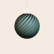 Candy Murano glass sphere pendant lamp sage green swirl D30