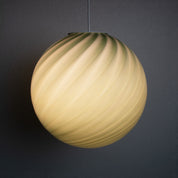 Candy Murano glass sphere pendant lamp sage green swirl D30