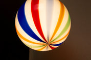 Lampada a sospensione Candy a sfera in vetro di Murano arlecchino dritto D30