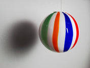 Lampada a sospensione Candy a sfera in vetro di Murano arlecchino dritto D30