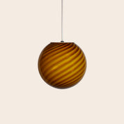 Candy Murano glass sphere pendant lamp toffee swirl D20