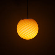 Candy Murano glass sphere pendant lamp toffee swirl D20