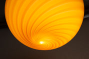 Candy Murano glass sphere pendant lamp toffee swirl D20