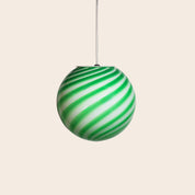 Candy Murano glass sphere pendant lamp green mint swirl D20
