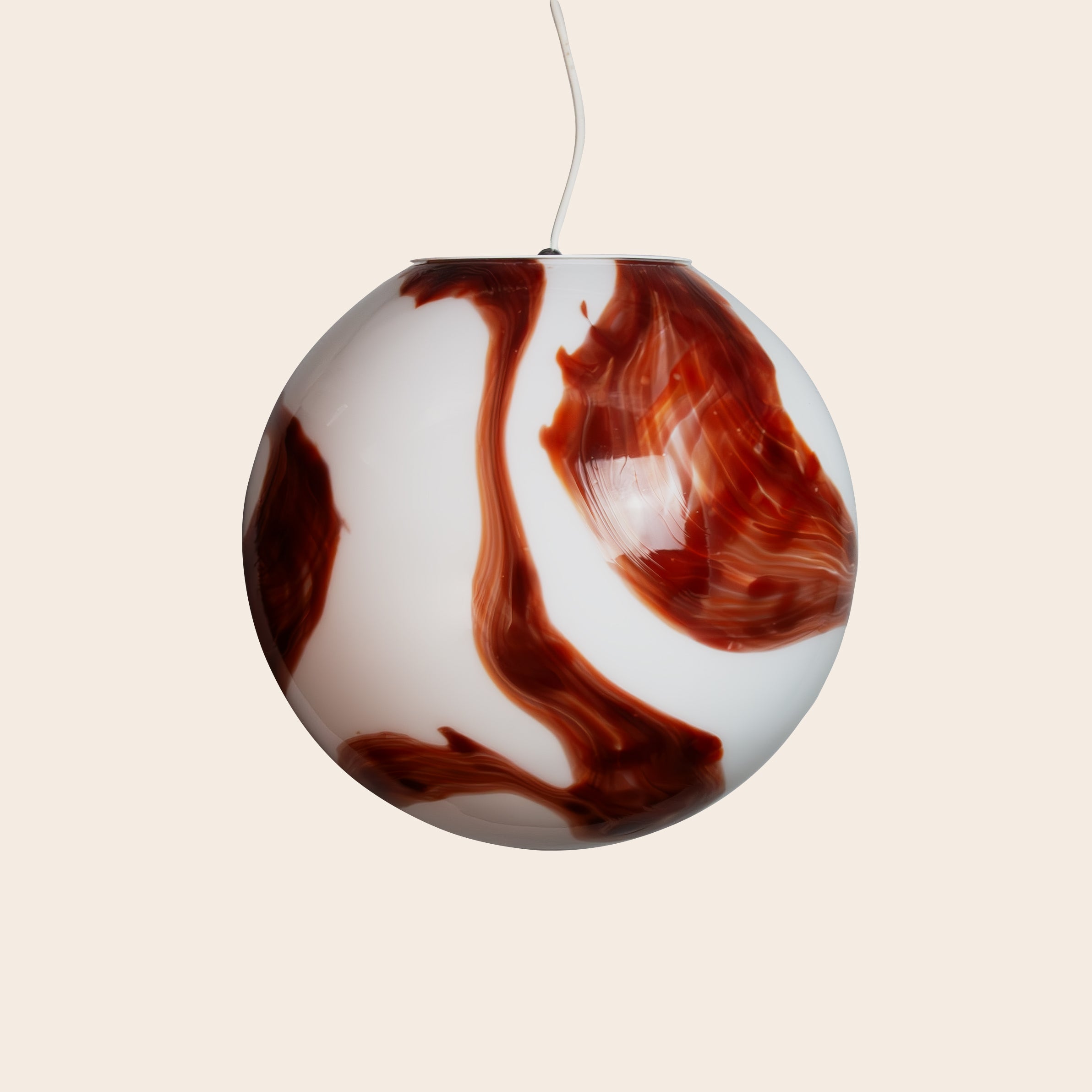 Candy Murano glass sphere pendant lamp mahogany D35