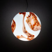 Candy Murano glass sphere pendant lamp mahogany D35