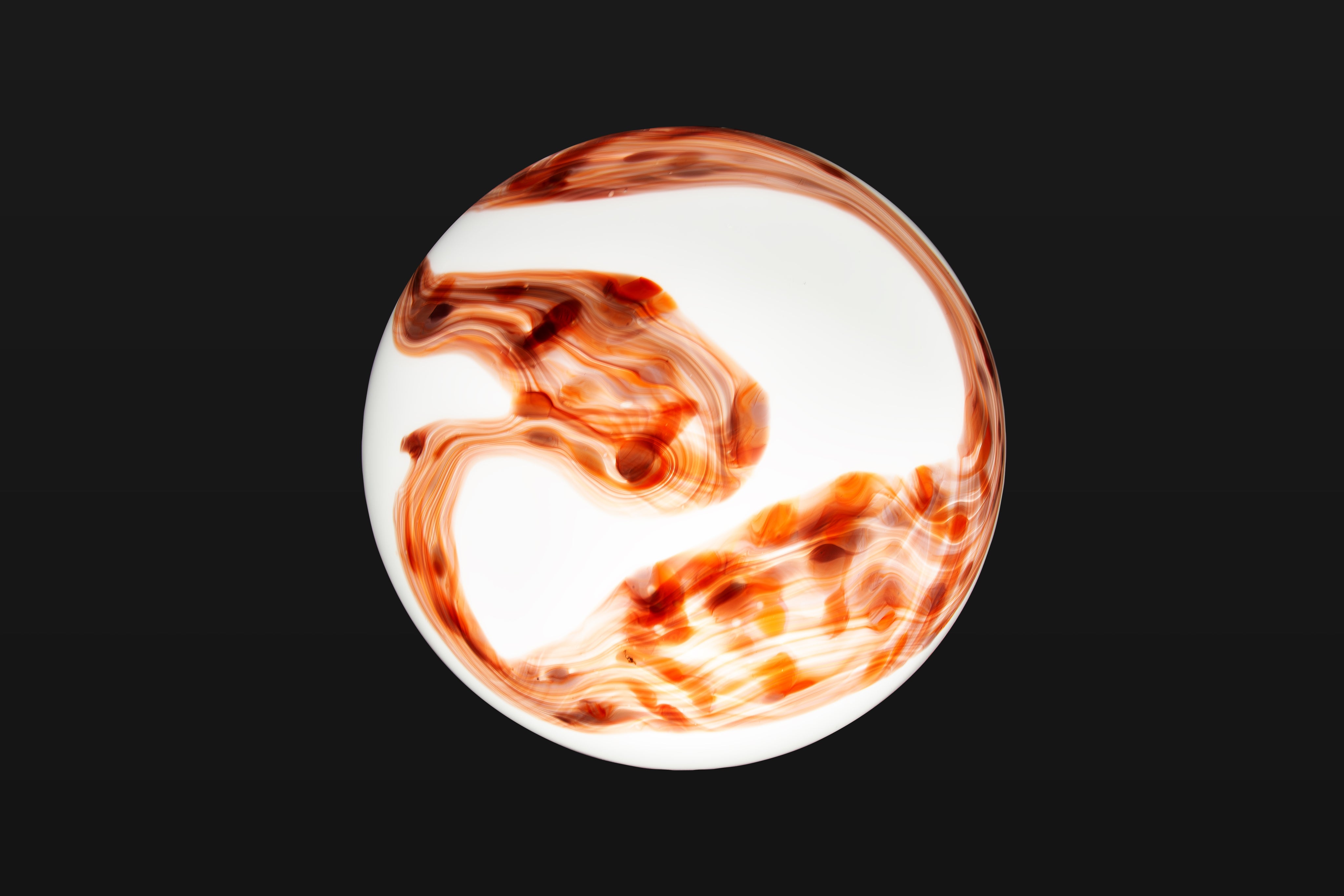 Candy Murano glass sphere pendant lamp mahogany D35