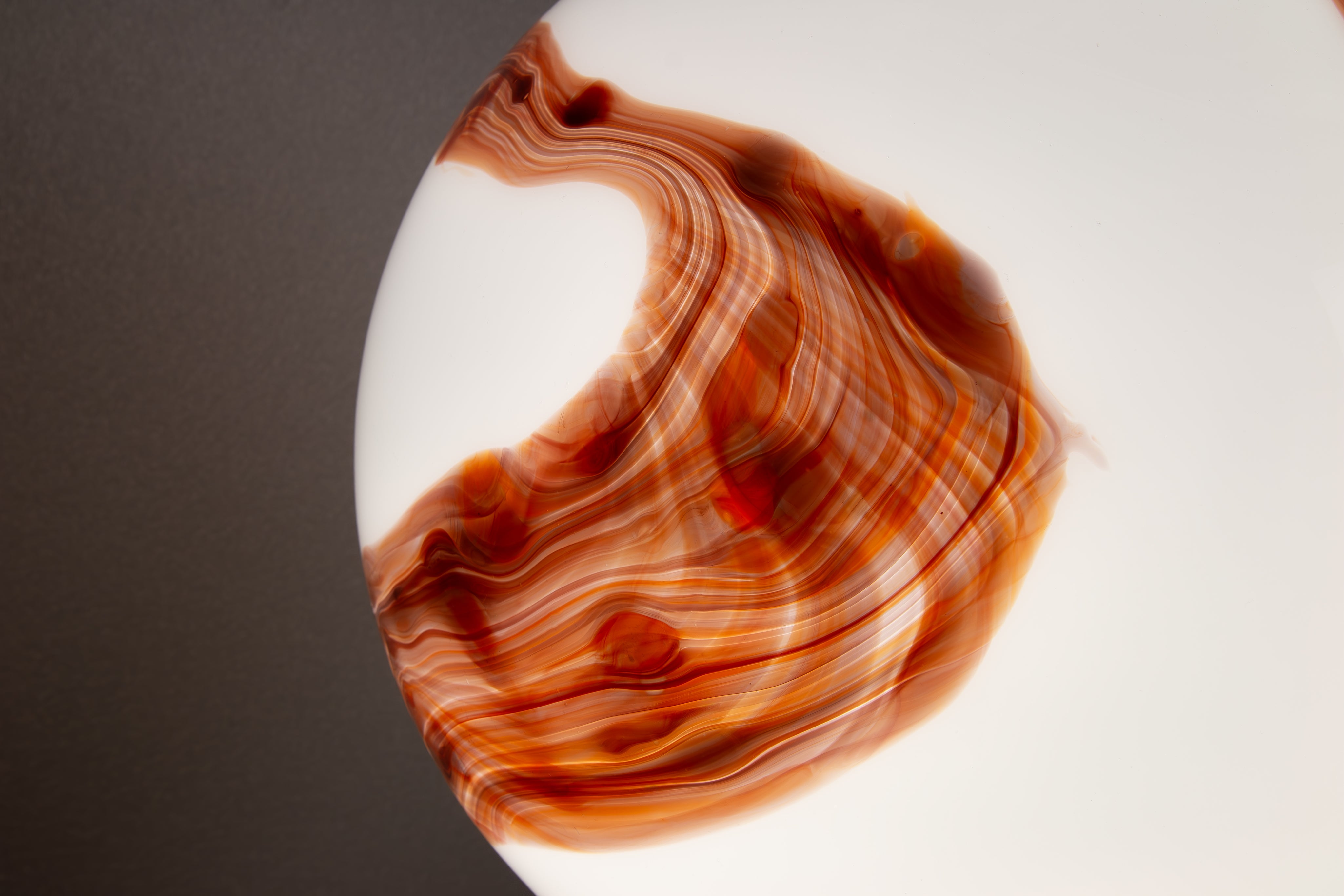 Candy Murano glass sphere pendant lamp mahogany D35