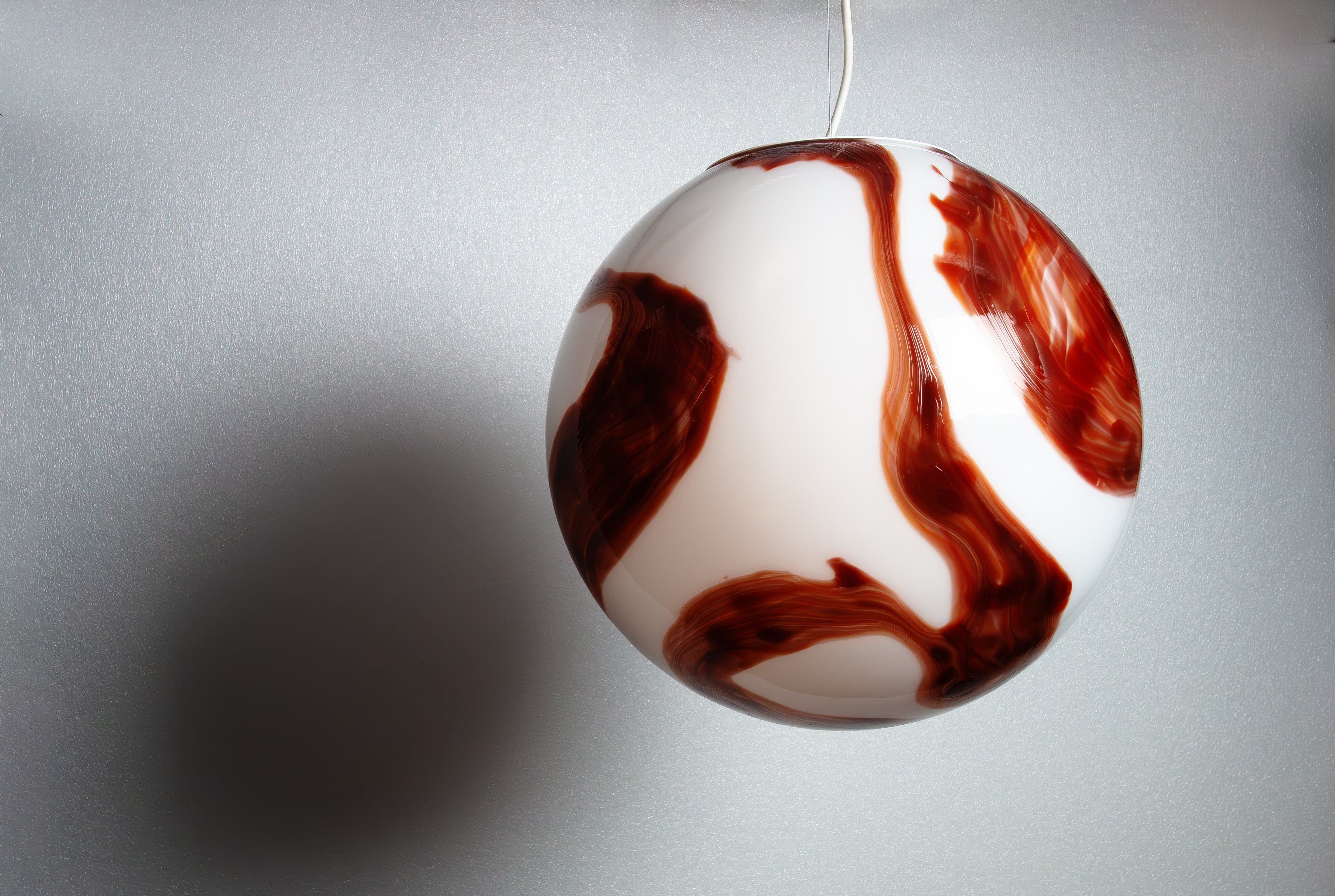 Candy Murano glass sphere pendant lamp mahogany D35
