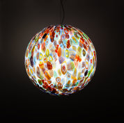 Murano glass sphere "Murrina" pendant lamp D40