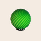Candy Murano glass sphere table lamp green lime swirl D40