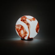 Candy Murano glass sphere table lamp mahogany D35