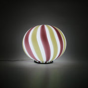 Lampada da tavolo ovale Candy in vetro di Murano lavanda D40