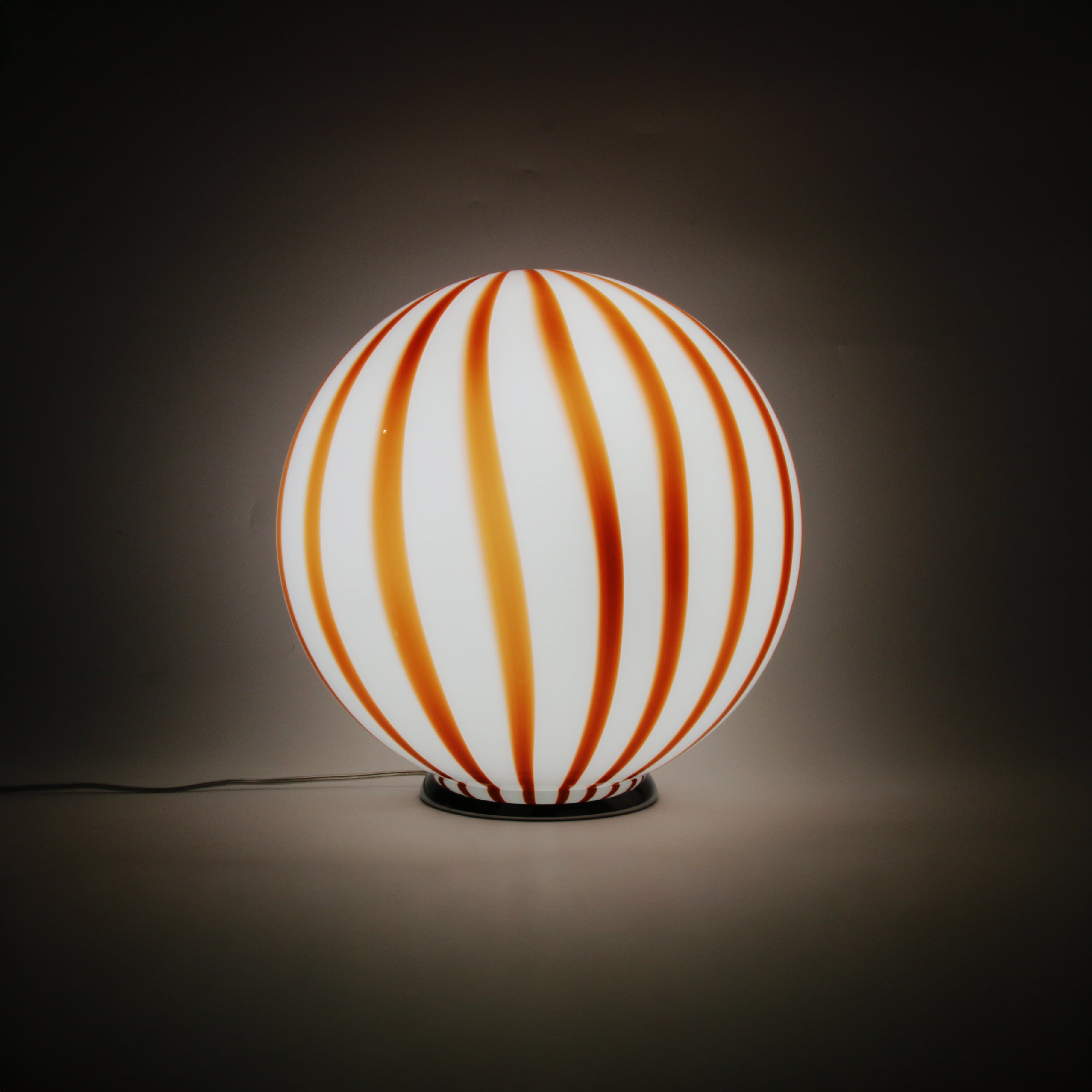 Candy Murano glass sphere table lamp coffee and milk straight D40