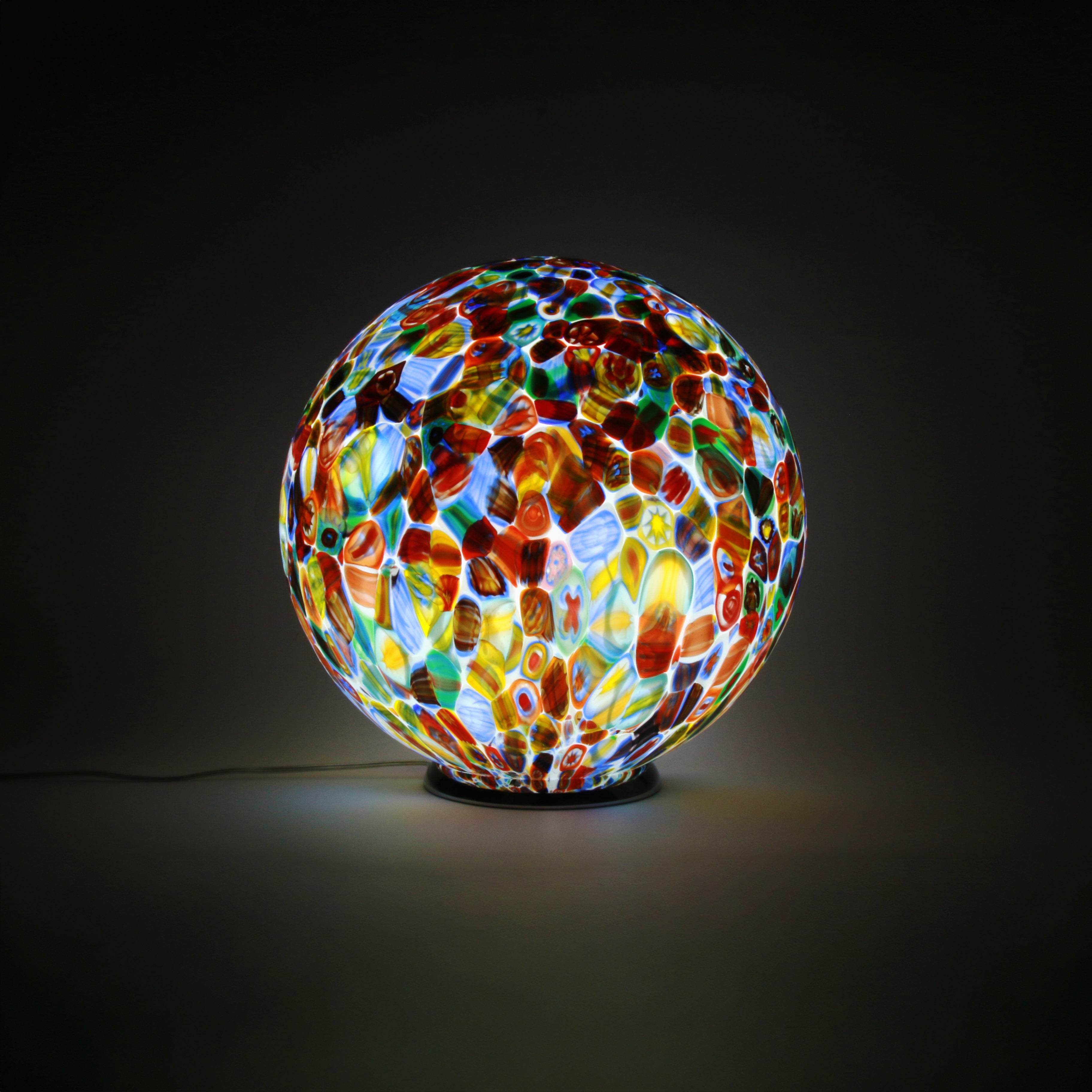 Murano glass sphere "Murrina" table lamp D40
