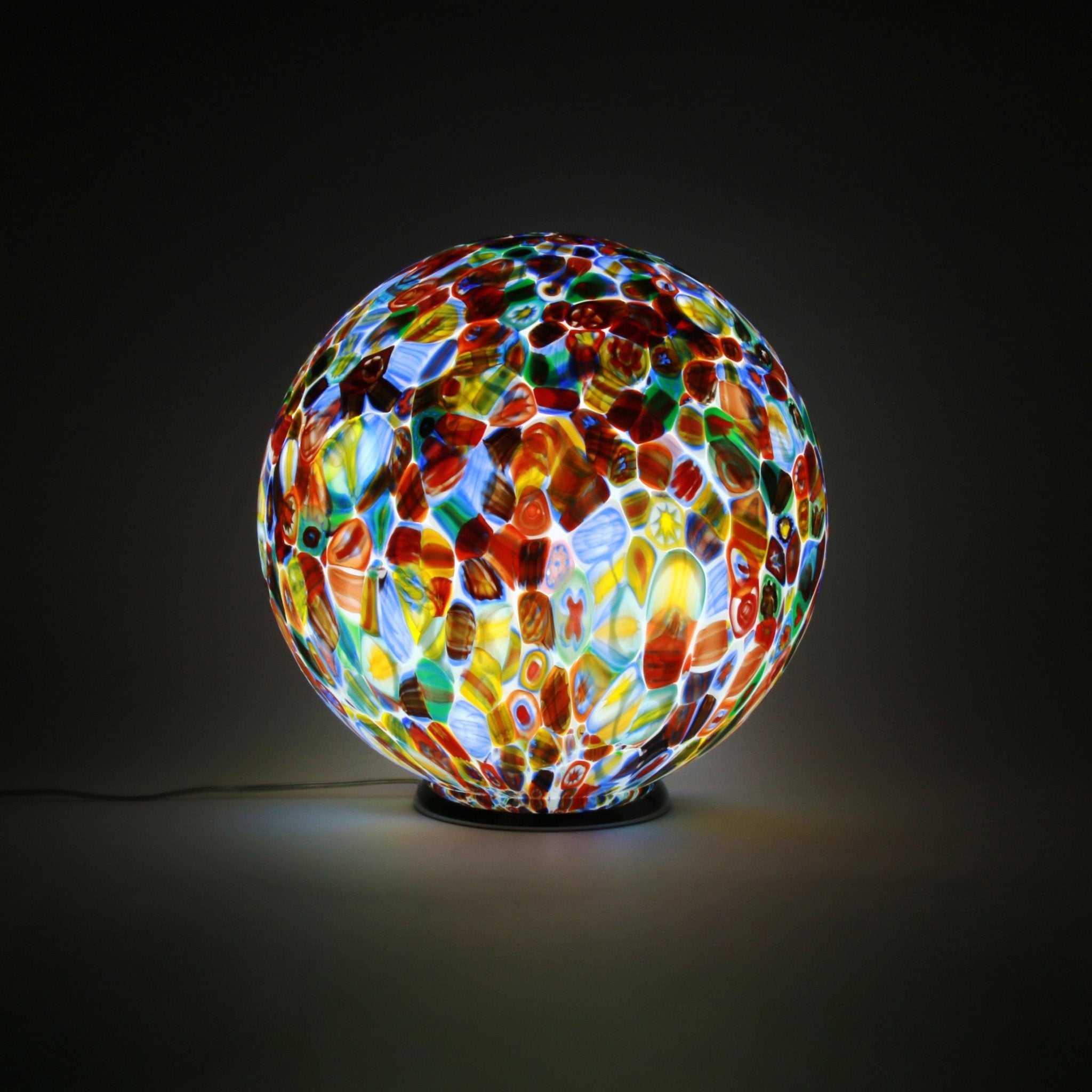 Murano glass sphere "Murrina" table lamp D50