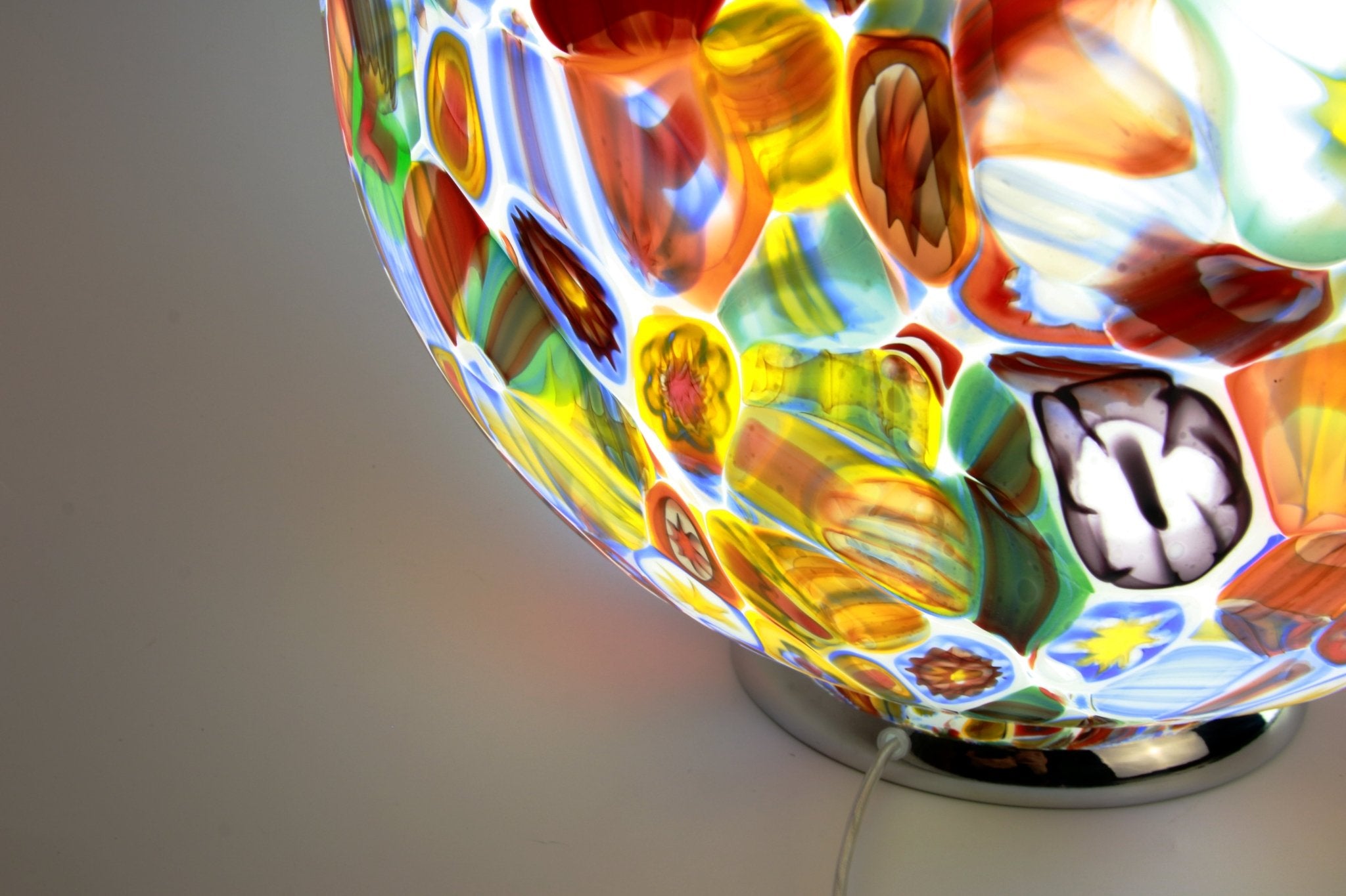 Murano glass sphere "Murrina" table lamp D50