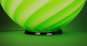 Candy Murano glass sphere table lamp green lime swirl D40